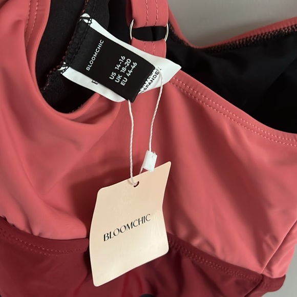 Bloomchic Contrast Twist Front Tummy-Control One Piece Swimsuit - Picture 6 of 6